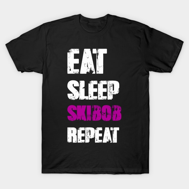 Eat Sleep Skibob Repeat T-Shirt by DesignerMAN
